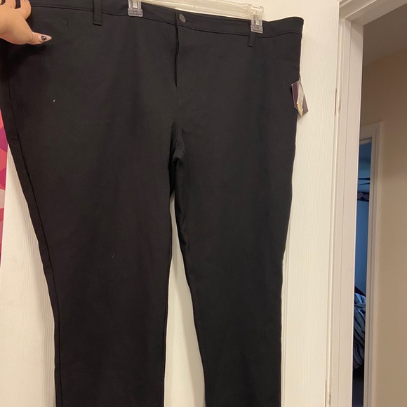 black stretch work pants